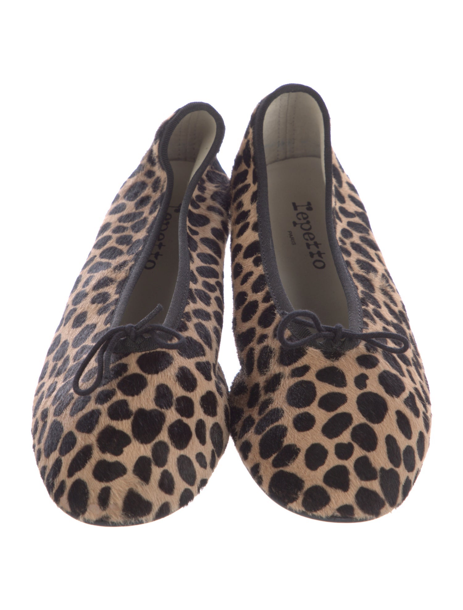 Repetto Leather Animal Print Flats